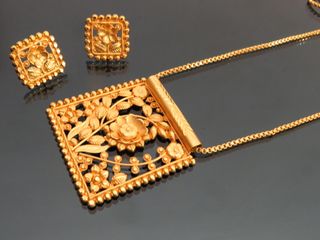 square gold pendant pendant