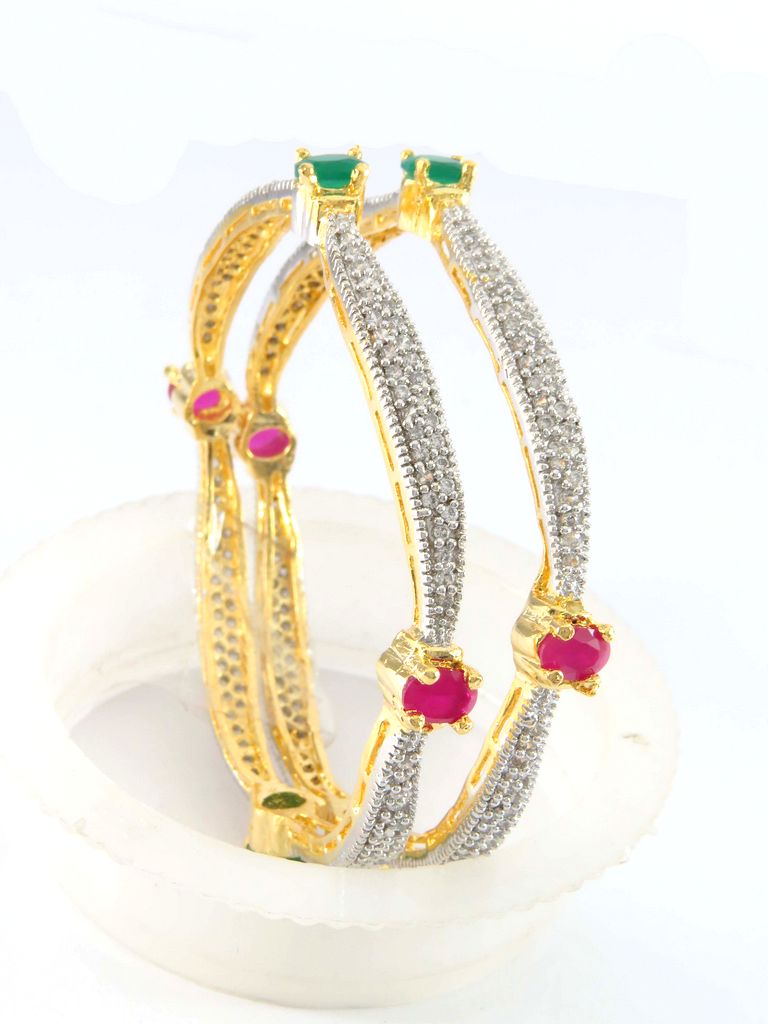 premium quality american diamond, ad, cz bangles