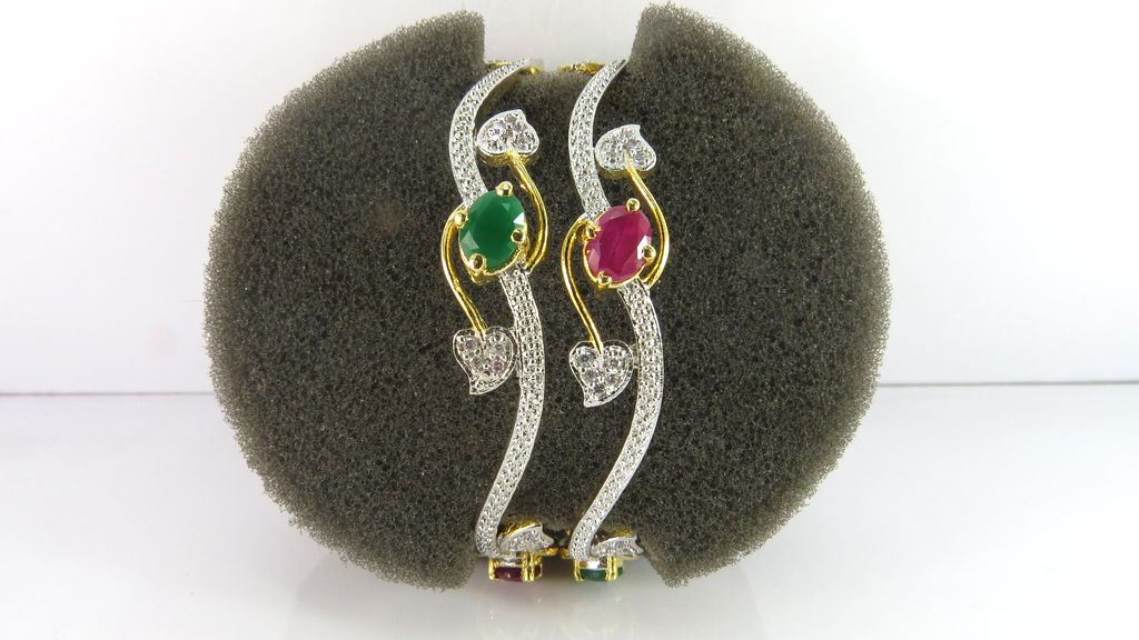 buy ad, cz bangles online in India