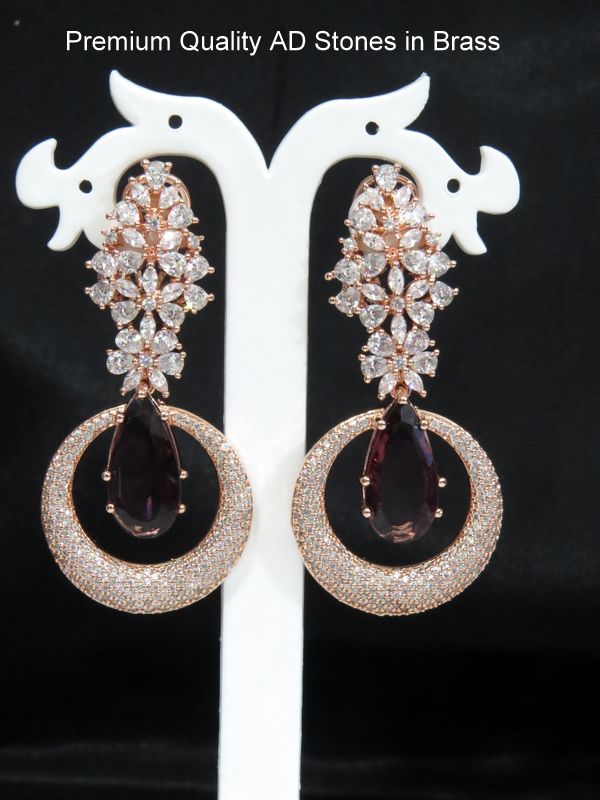 grapes of tear drop earring in violet