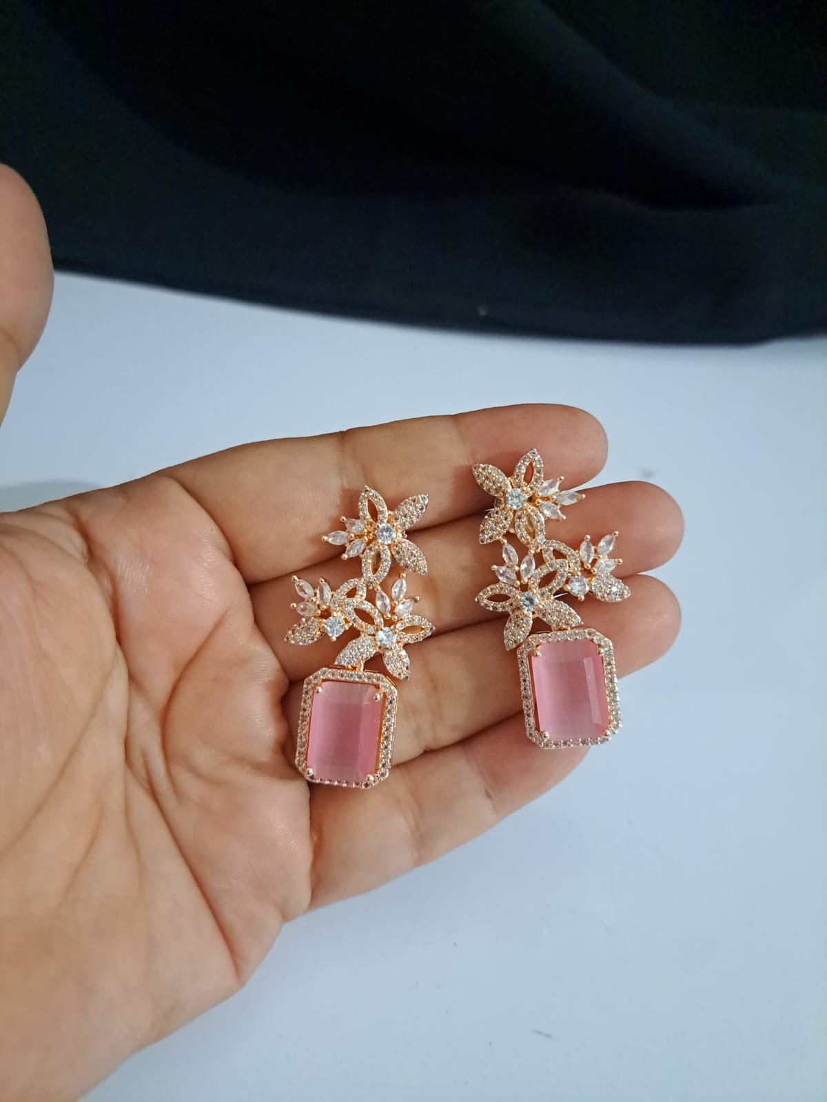 Pink dangling Earrings