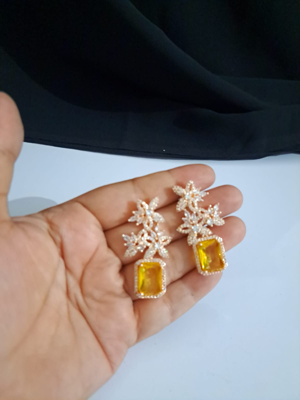 Yellow dangling Earrings