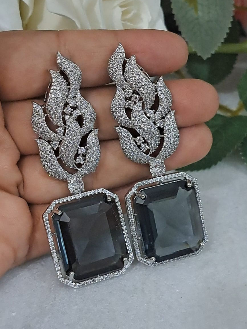 A Big Square Grey AD earrings for Wholesale