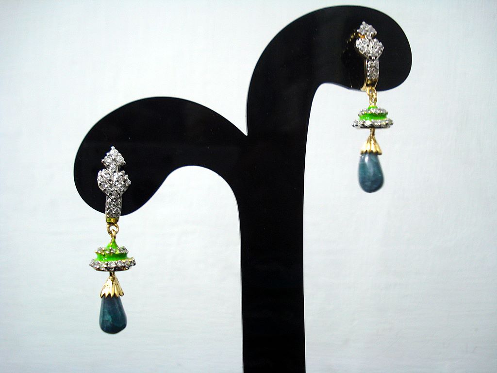 very small ad jhumki earrings