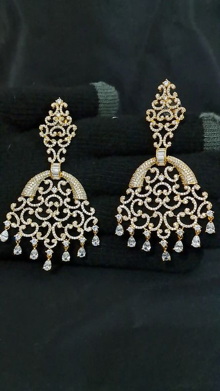 Partywear American Diamond Earrings