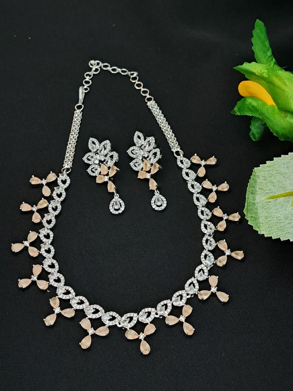 Shop Online for a peach slim looking AD necklace