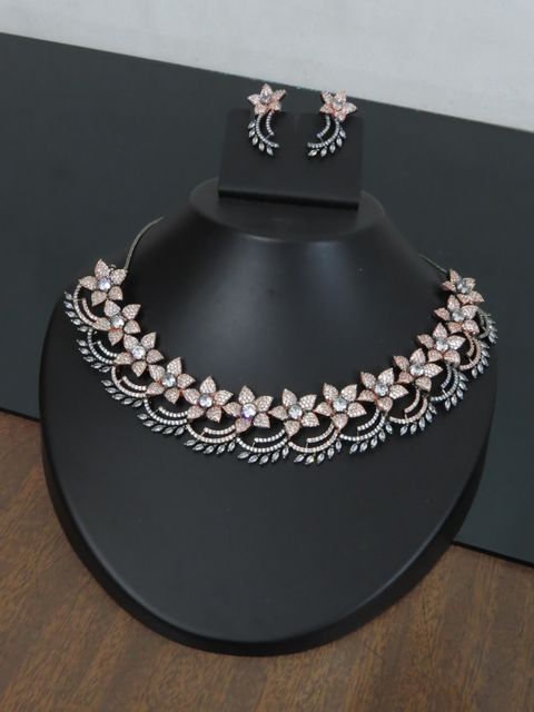 flower designer ad fashion silver necklace