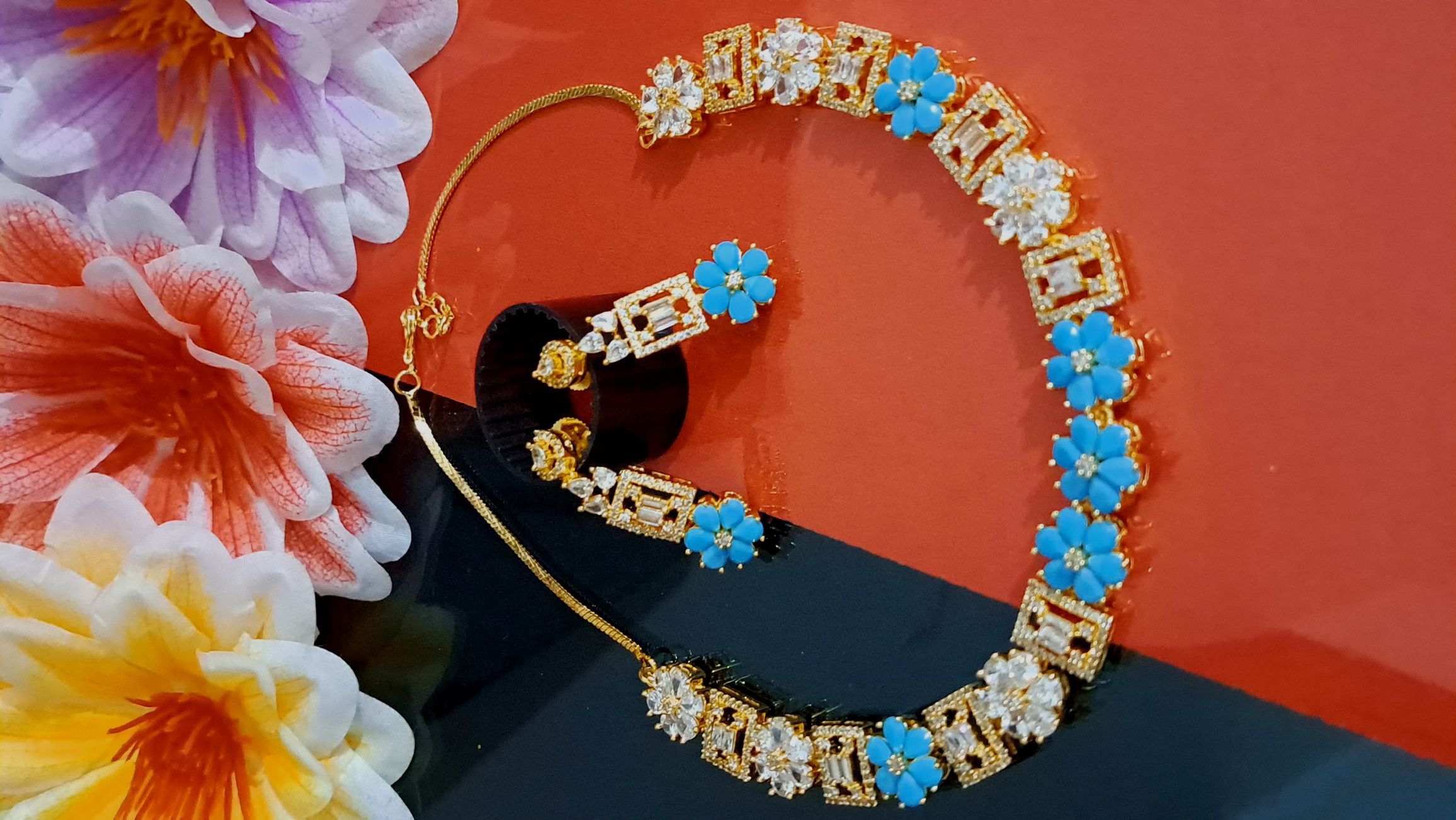 Women american diamond necklace under $25