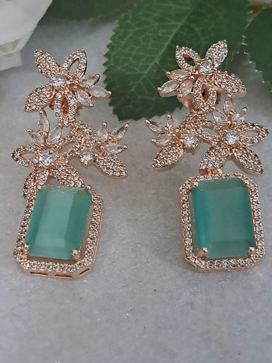 Yellow dangling Earrings - Mink