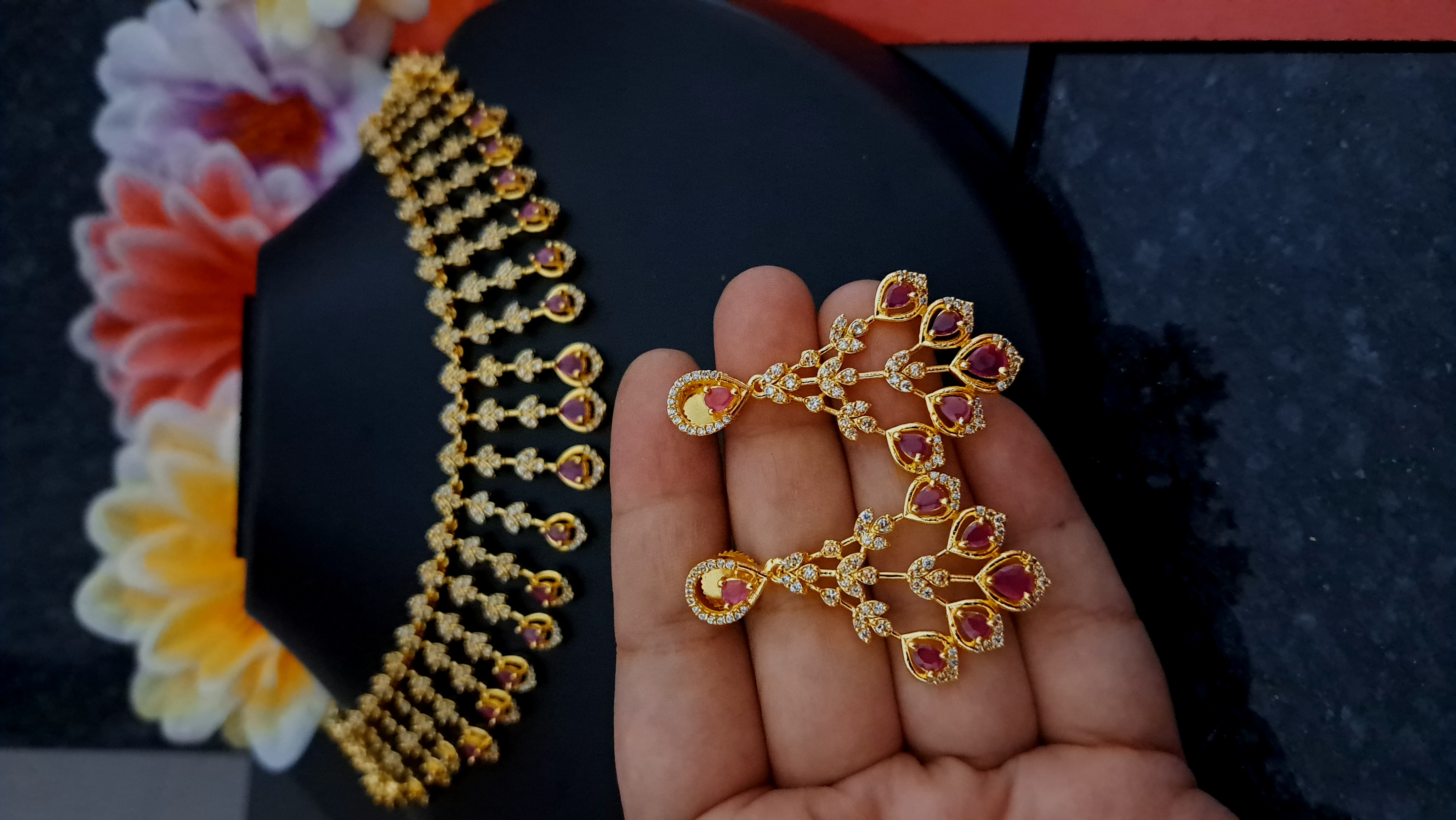 Indian Made American Diamond Jewellery Wholesale - Ruby