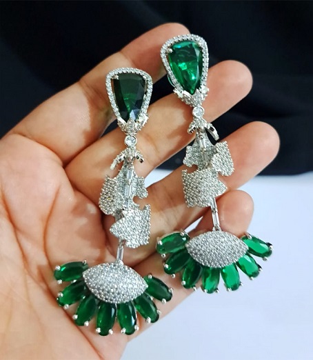Browse our Gallery for AD Big Earrings Partywear Big AD Earrings