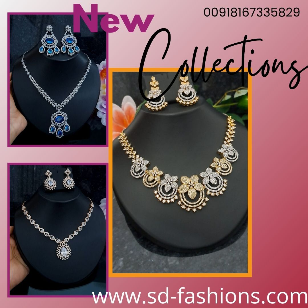 Best Online AD Necklaces made by Our Indian Artisans New AD Jewelry Collections